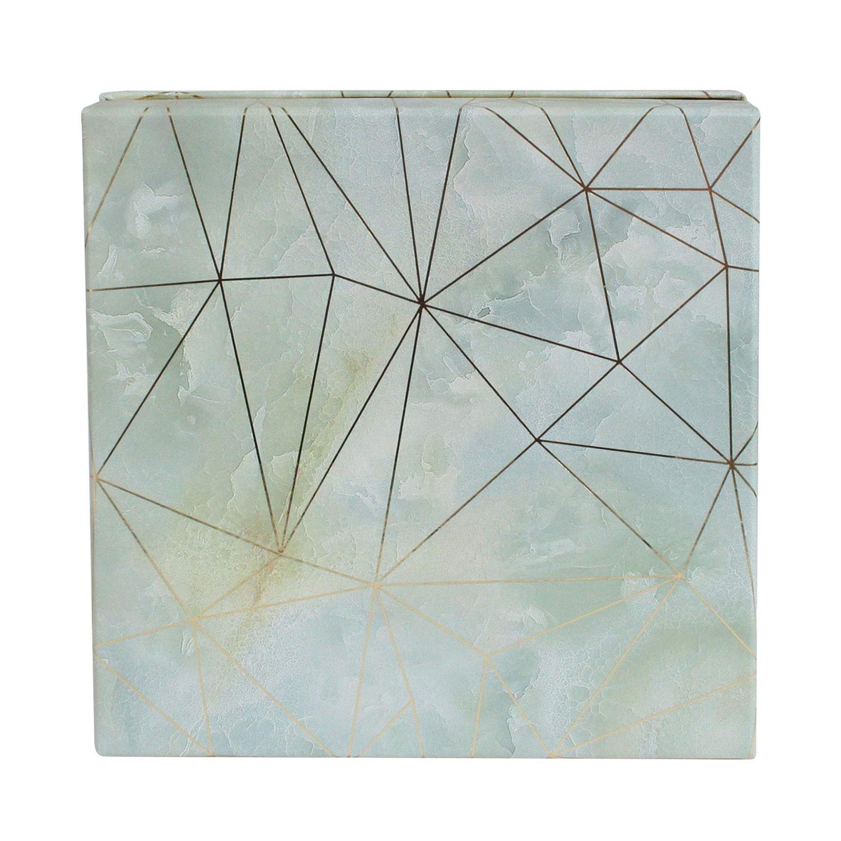 Rigid Square Gift Box with Marble Effect Design, Stylish Packaging